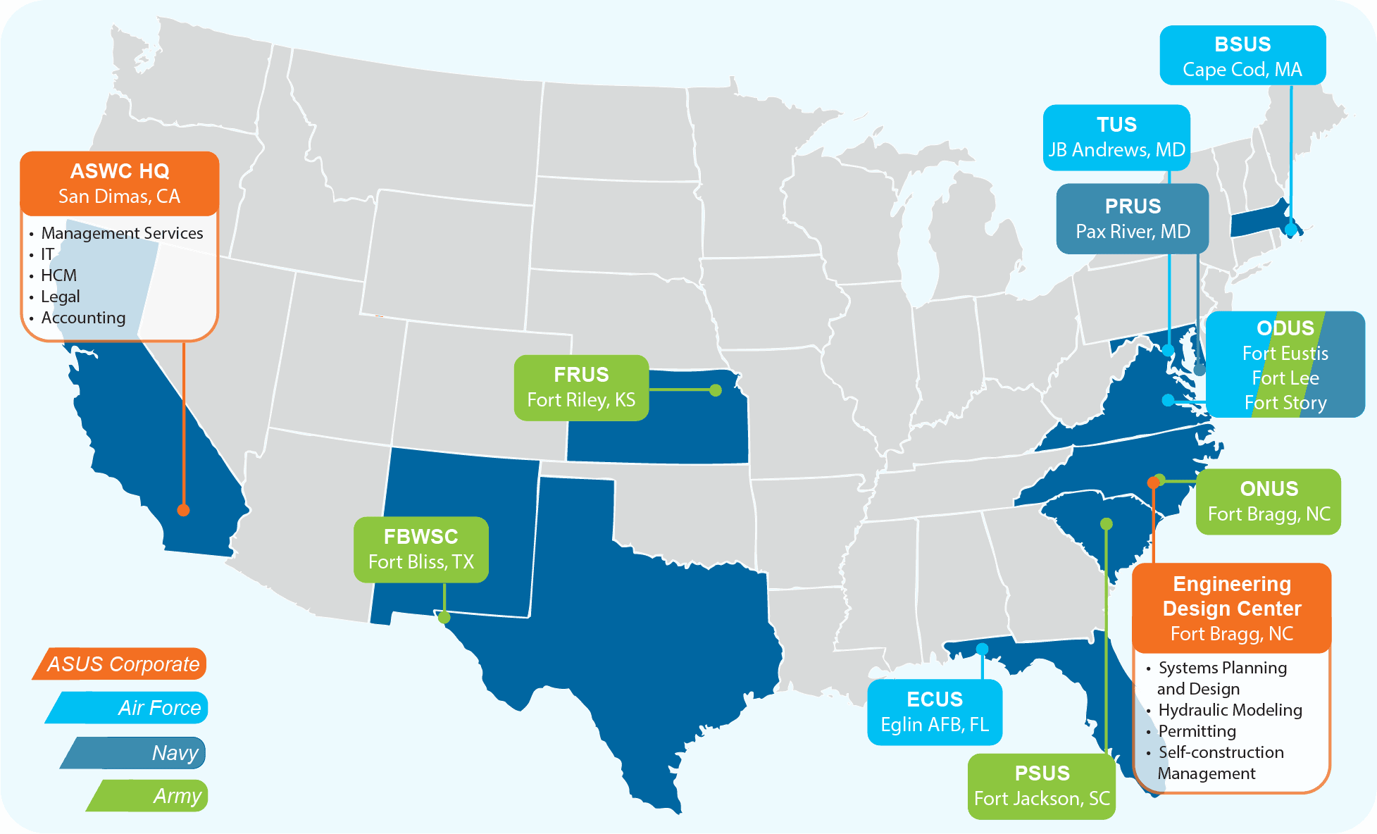 ASUS Locations Map