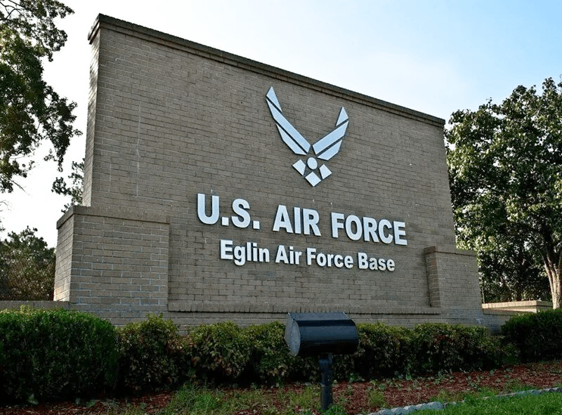 Eglin Air Force Base sign