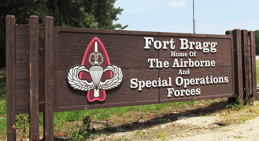 Fort Bragg sign